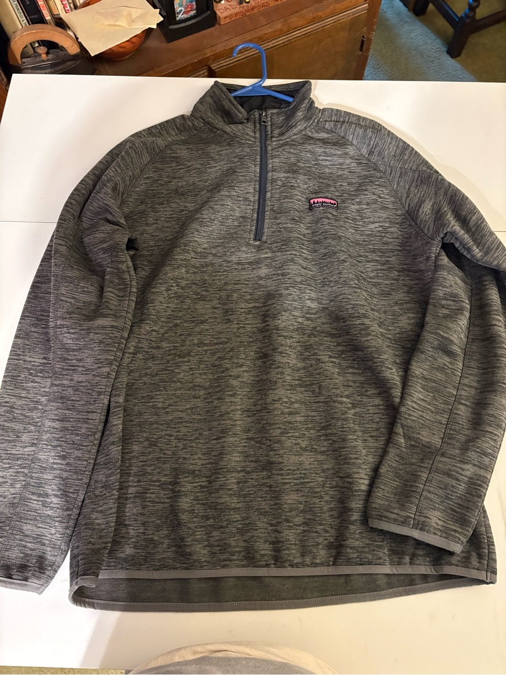 Simply Southern Heathered Charcoal 1/4 Zip Pullover